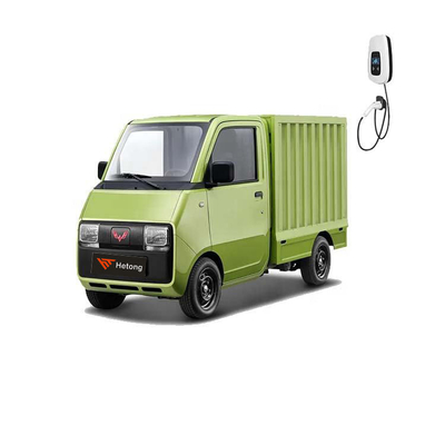 Veículo elétrico especial verde e rosa Wuling E10 EV Express para entrega de carros de energia