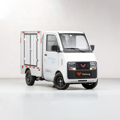 Veículo elétrico especial verde e rosa Wuling E10 EV Express para entrega de carros de energia